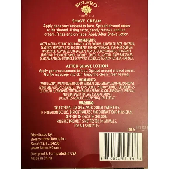 Men's Shave Set Cedar‎ Wood & Eucalyptus 2 Pack 1 fl oz Shave Cream After Shave - Picture 4 of 6